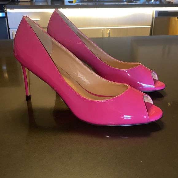 NWT Eldof Peep Toe 3.5” Heel Pump in Rose - Picture 5 of 12